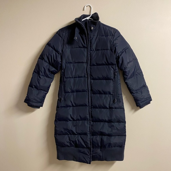 DKNY Jeans Long Navy Puffer Winter Jacket Coat - Picture 2 of 7